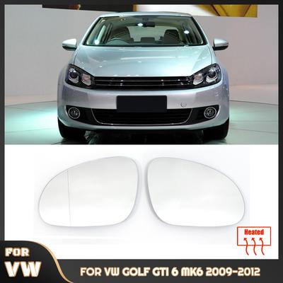VW Golf GTI 6 MK6 2009-2012 automašīnai kreisais labais atpakaļskats sānu spārna spoguļa stikls, apsildāms, izturīgs ārpuses daļa platleņķa aizmugurējais skats