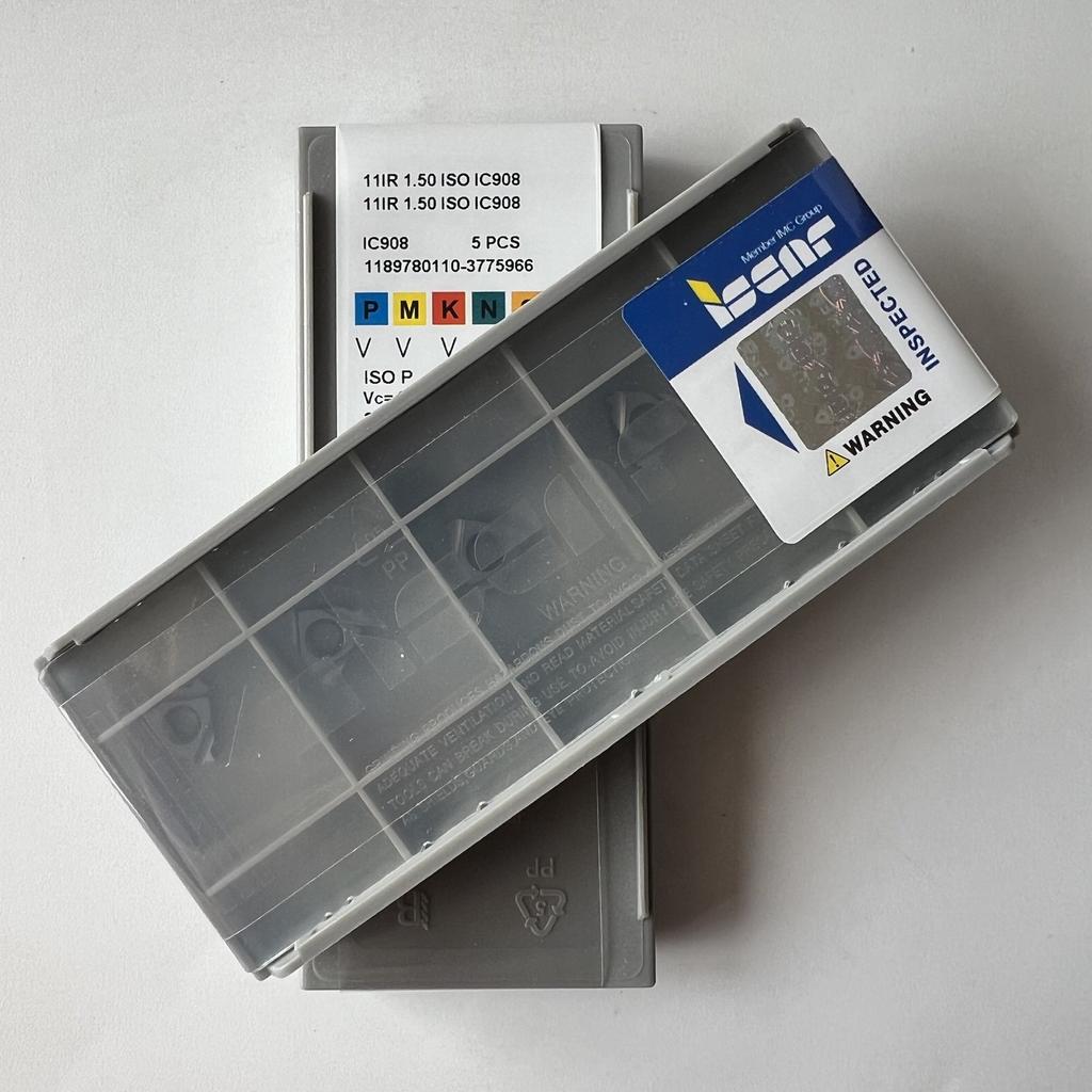 ISCAR / 11IR1.50ISO IC908 / Industrial indexable carbide inserts 5 Pcs