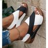 Roman Sandals Women's Summer Sponge Cake Thick Sole with Skirt, Casual Open Toe Versatile Beach Sandals