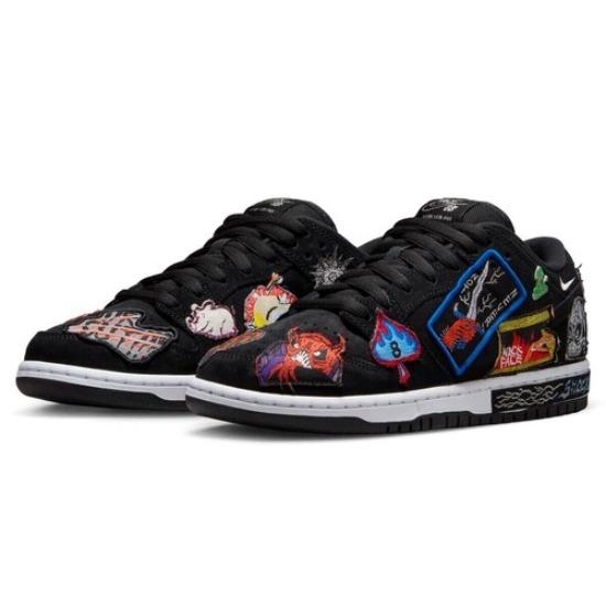 

Nike SB Dunk Low Pro QS Чорний/Багатоколірний/Білий 2022 Чоловічі DQ4488-001 EU 41 чорний