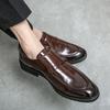 Men's large-size pointed leather shoes Spring and autumn men's formal wear business casual leather shoes men's shoes Le Tide shoes