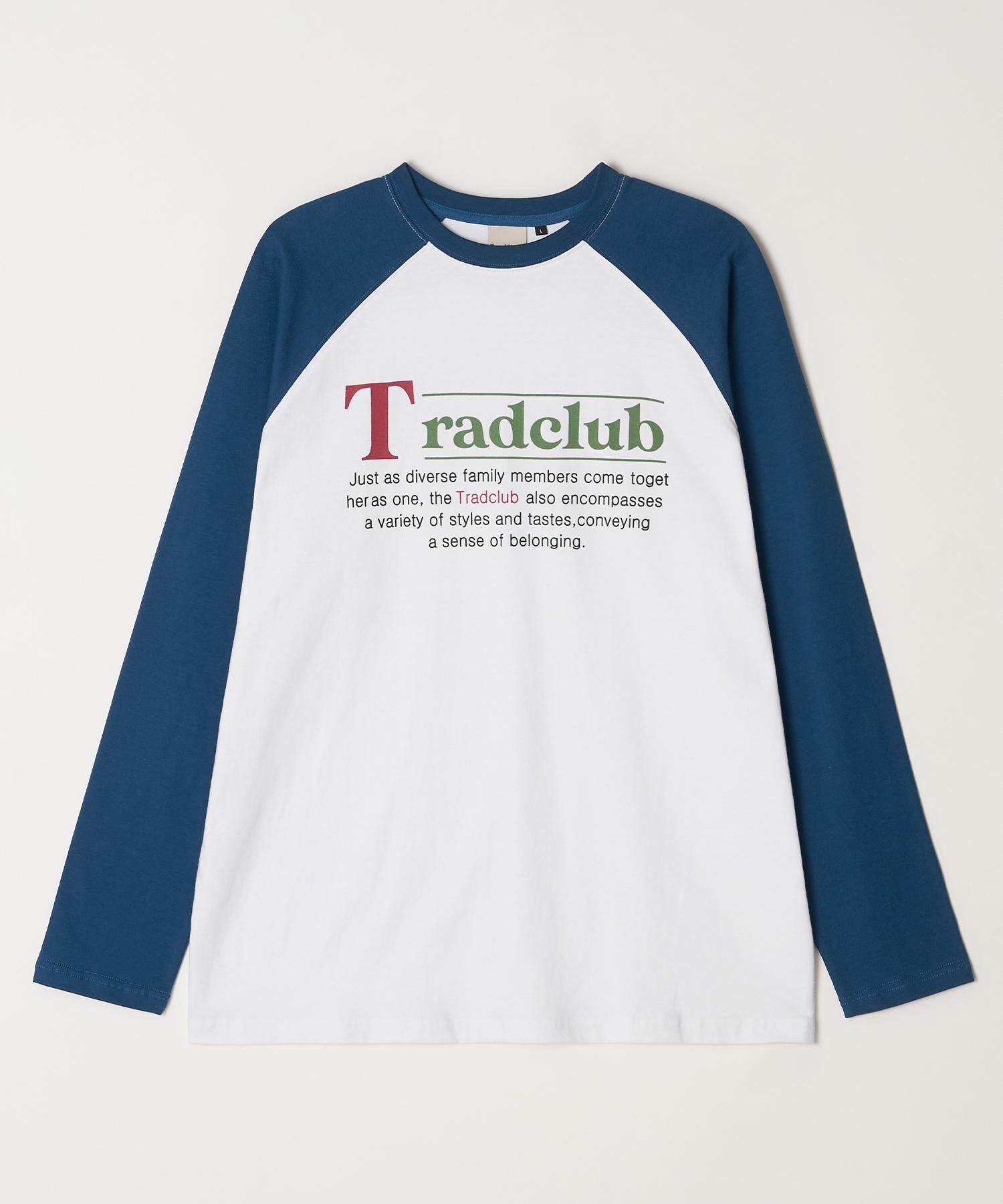 Trade Club Raglan Logo Long Sleeve Tee 3 Colors Charcoal/L