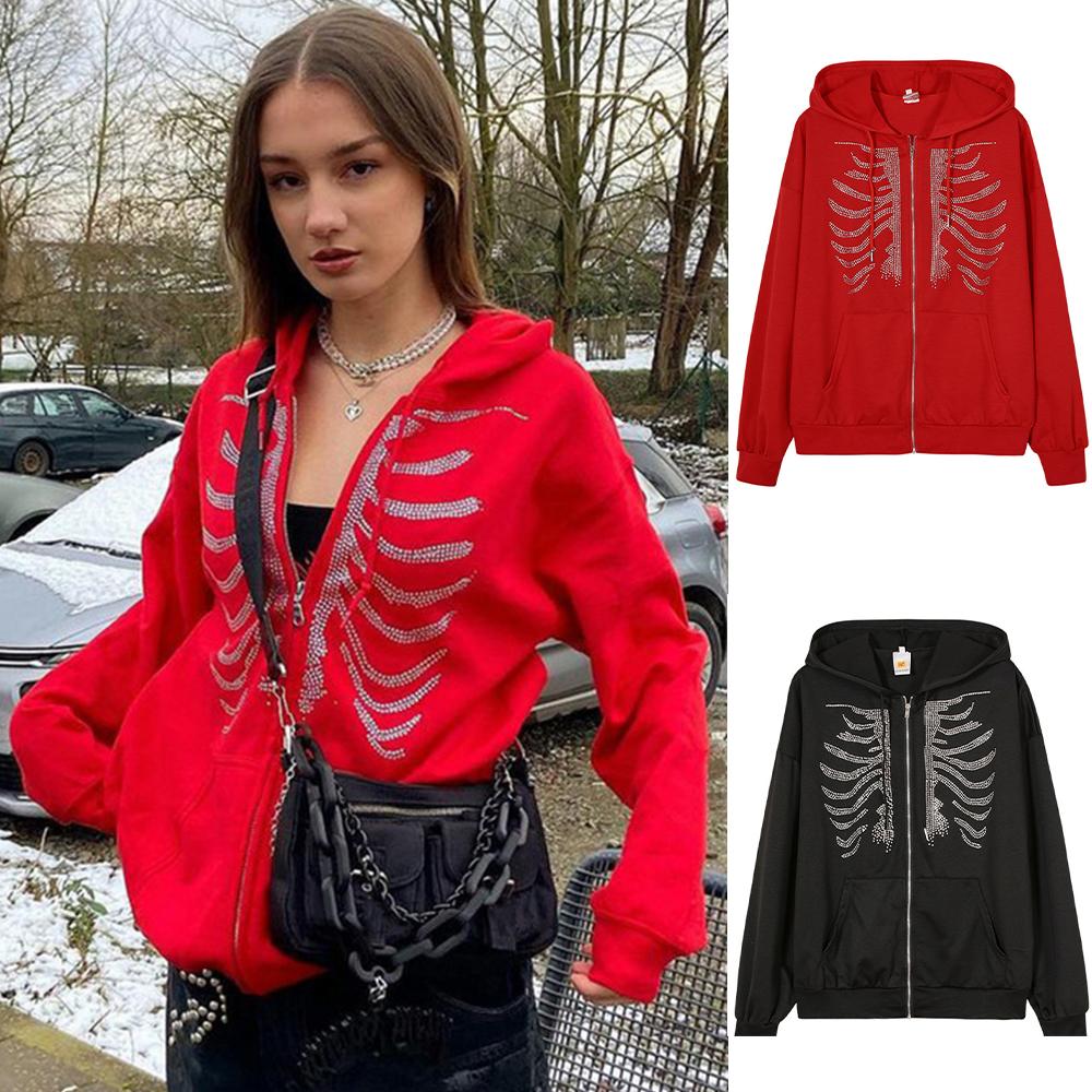 

Women Long Sleeve Zip Up Hoodie Sweatshirt Jacket Loose Casual Hooded Coat Tops
