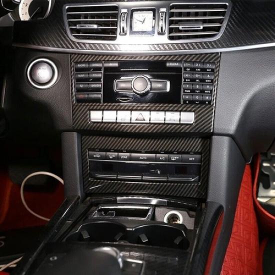 Car Central Control Volume CD Button Panel Cover For Benz E Class W212 2014-2015