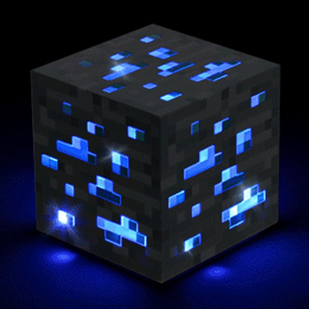 

Рудная лампа, светодиодная игрушка для детей, фигурки, игрушки, красный камень, руда, подарок, алмаз, светится синий