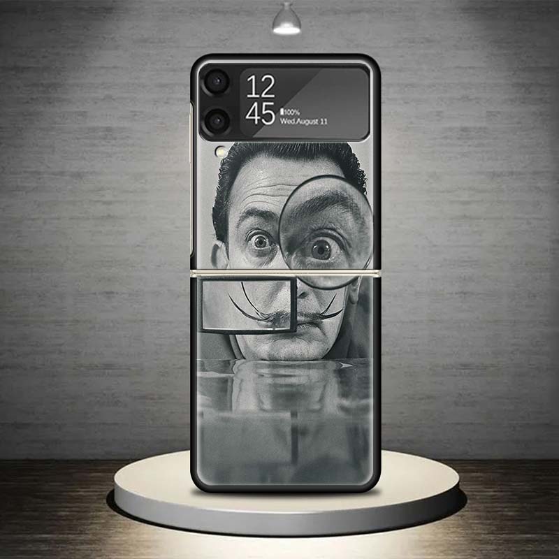Salvador Dali Art Phone Case For Samsung Galaxy Z Flip 7 6 5 4 3 5G Shockproof Cover Z Flip7 Flip6 ZFlip5 Flip3 Flip4 Luxury She