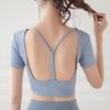 OEING Women's High-Elastic Short Sleeve Yoga Top