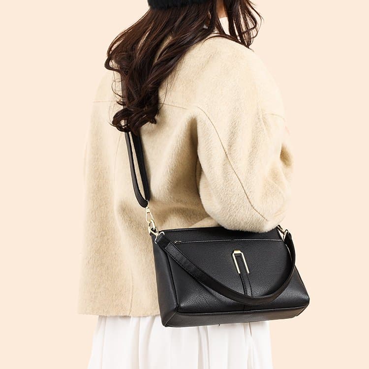 Lychee pattern leather commuter shoulder bag women's messenger bag