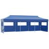 Folding Party Tent Pop Up with 5 Side Walls 3 X 9 M Blue