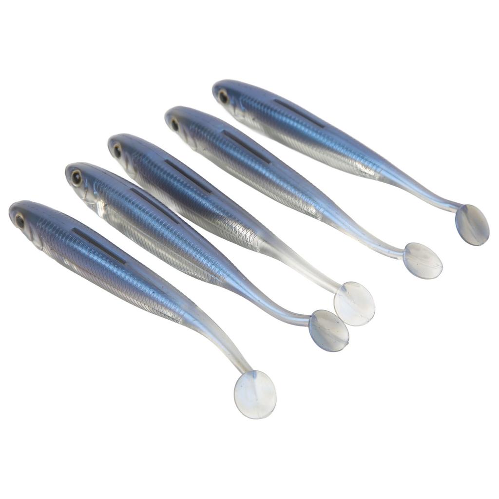 5KS Měkká rybářská nástraha Zvětšený ocas Cívka Snadné použití Přenosná Simulační rybářská nástraha pro rybáře Modrá