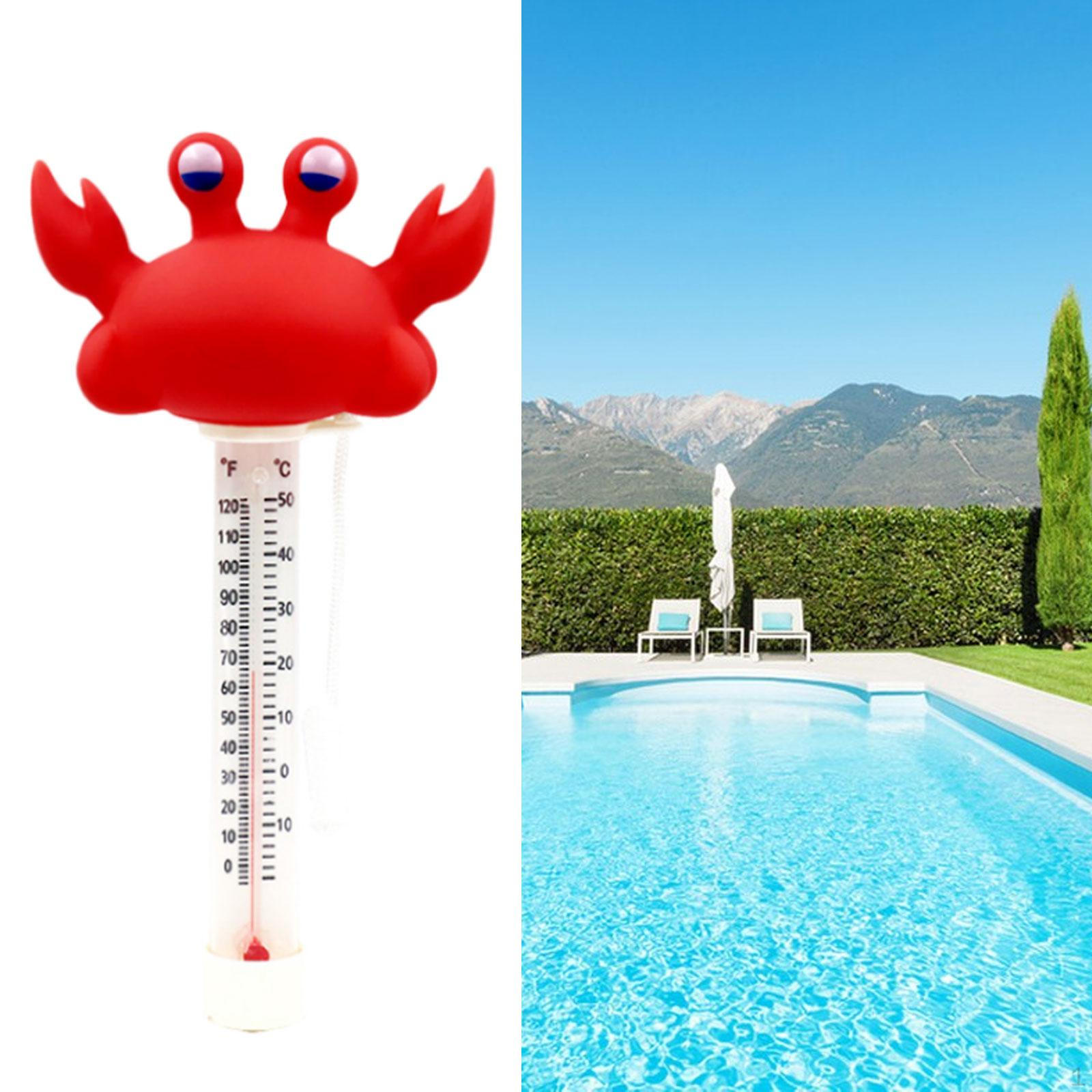 Crystal Clear Floating Pool Thermometer for Outdoor Water Fun
