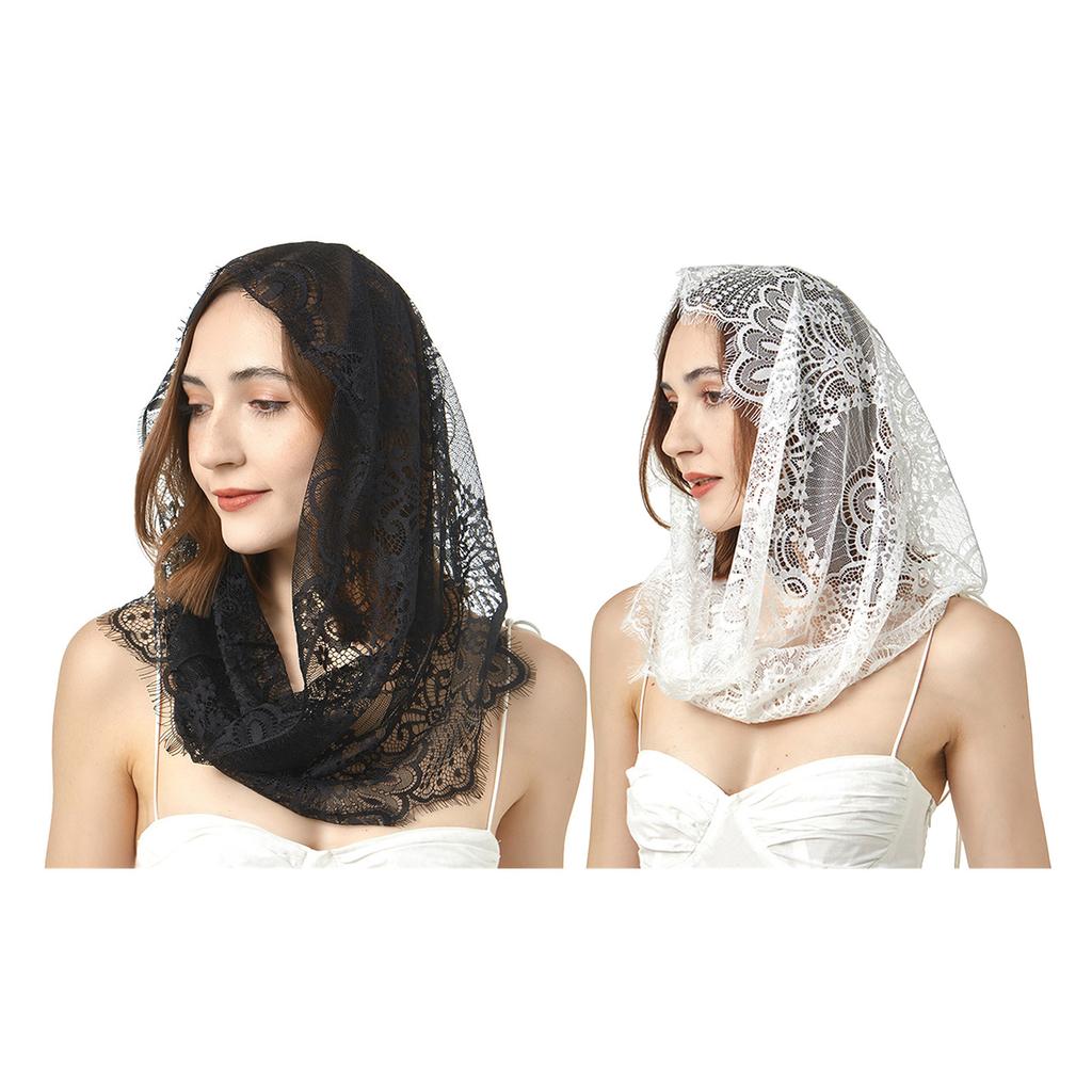 Multiuse Lace Mantilla Veil Church Headscarf Catholic Bride Veil Chapel Church Hijab Scarf Veil for Various Occasion