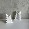 Easter Rabbit Candle Molds Heart Rabbit Silicone Mould DIY Handmade Cake Chocolate Epoxy Baking Mould for Valentines Day