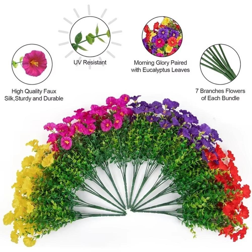 Silk Artificial Morning Glory Flower Fake Faux Flower Bouquet Home Decor