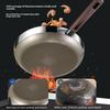 316 Stainless Steel Frying Pan, Uncoated Household Titanium Non-stick Pan, Omelette, Steak Frying Pan, Electromagnetic Universal