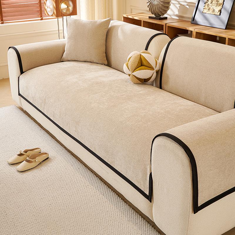 Cream Blizzard Neil Cushion Non-Slip Sofa Cover Modern Home Furnishing Universal Four Seasons Backrest Cover Breathable Sofa Cushion