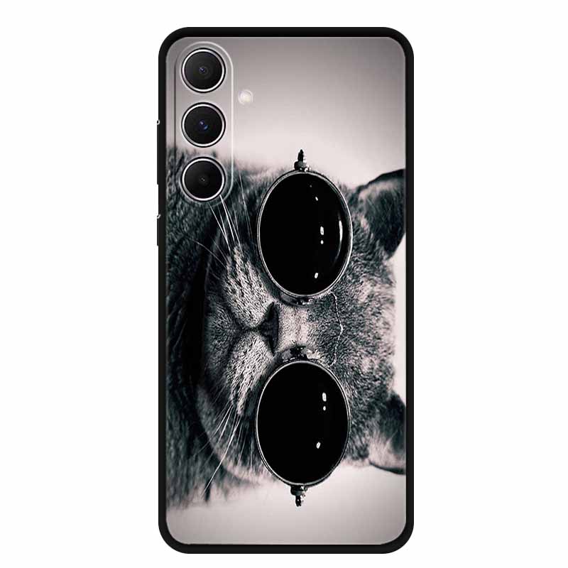 For Samsung Galaxy A55 5G Case Animals Soft Silicone TPU Phone Cases Back Cover For SamsungA55 Wolf Protector Cute Girl Shell