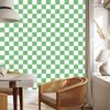 Checkerboard Wallpaper White, Green and Mint for Living Room and Bedroom 50x1000