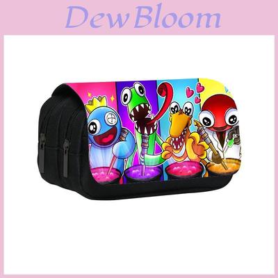 Rainbow Friends Double Layer Pencil Case With Large Capacity For Students And Kids