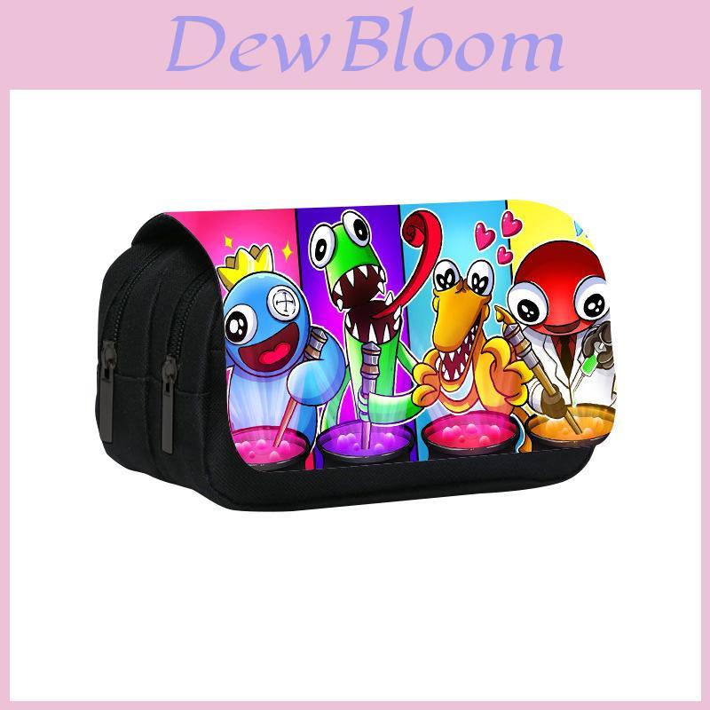 Rainbow Friends Double Layer Pencil Case With Large Capacity For Students And Kids