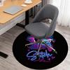 1pc Love Stitch Round Chair Mat Office Area Rug - Non-Slip, Floor Mat for Office, Bedroom, Ideal Home Decor Gift P0105045