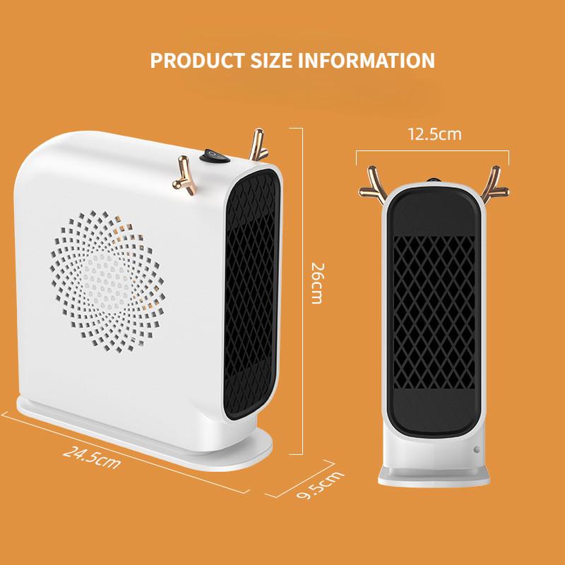 500W Constant Temperature Desktop Electric Heater Office Space Air Heater Fast Heating Winter Instant Heating Fan New