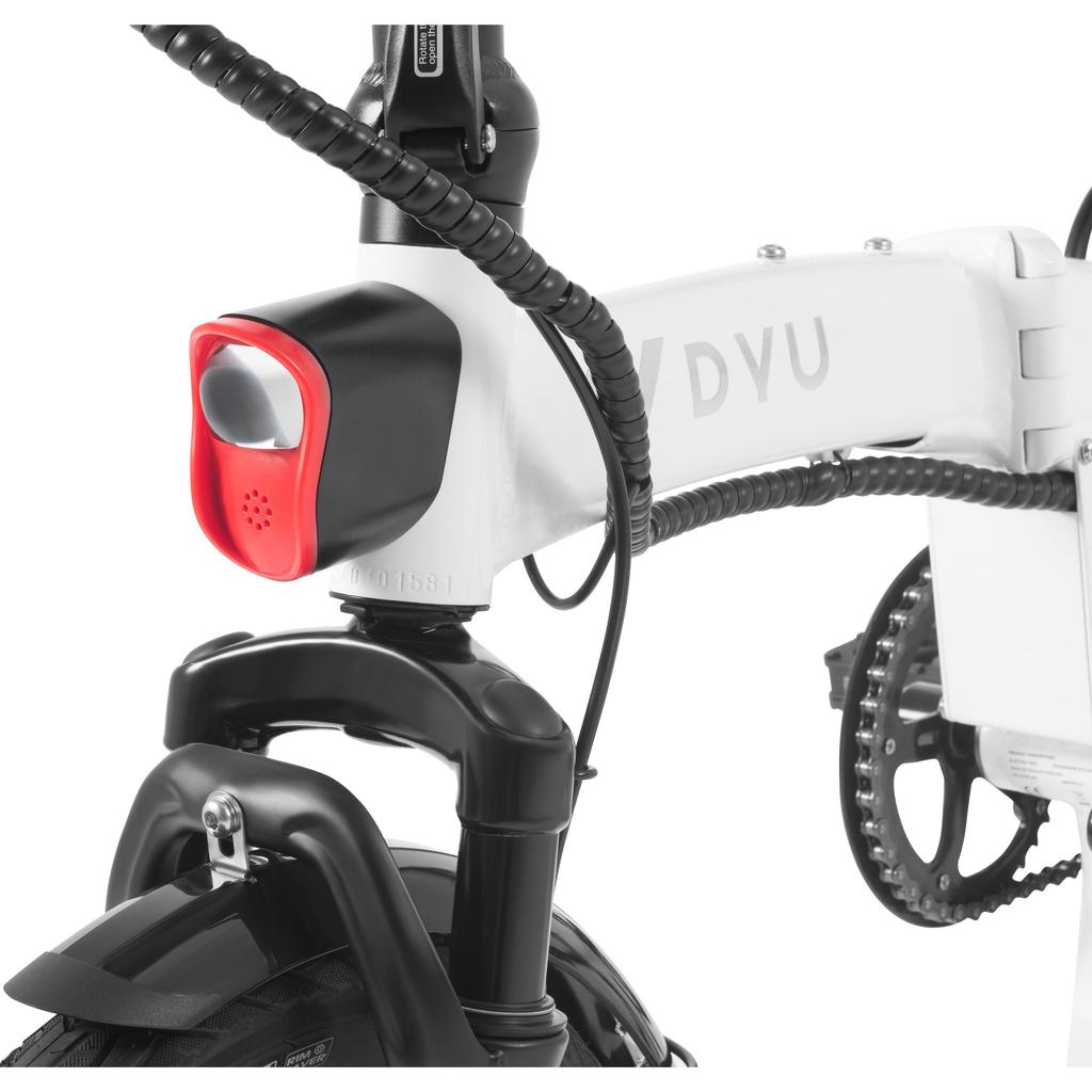 DYU A5 Elektrische fiets 14 inch 350W opvouwbare elektrische fiets 25 km/u snelheid 48V 7,5AH lithium-ionbatterij 60 km maximaal bereik Outdoor E-bike