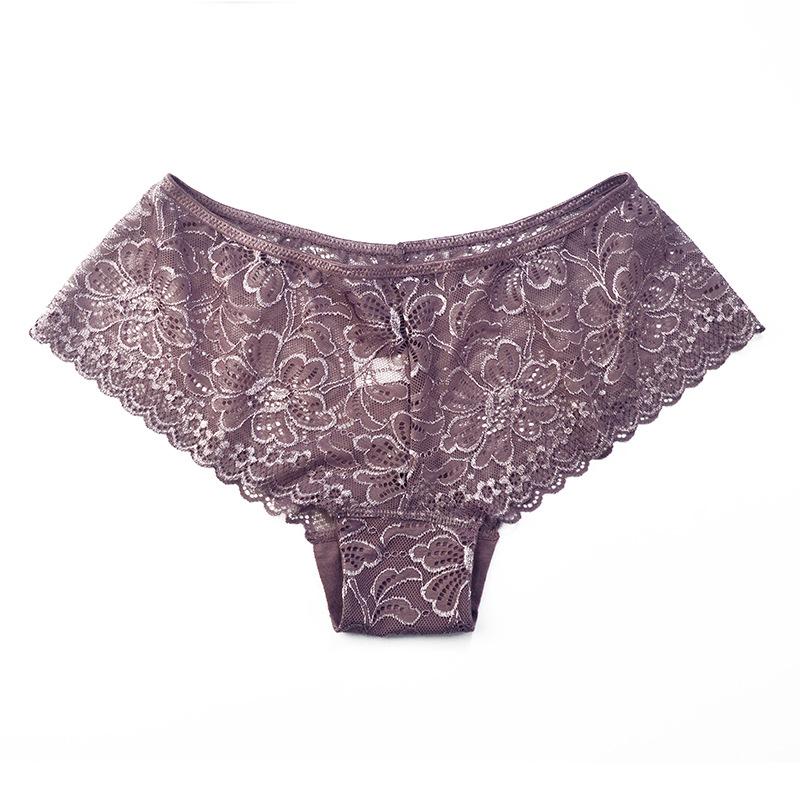 Sexy Women's Lace Panties Cotton Crotch Hollowed Out To Lift The Buttocks Plus Size Panties Pure Desire Female Low Waisted Boxer Briefs Sexy Briefs
