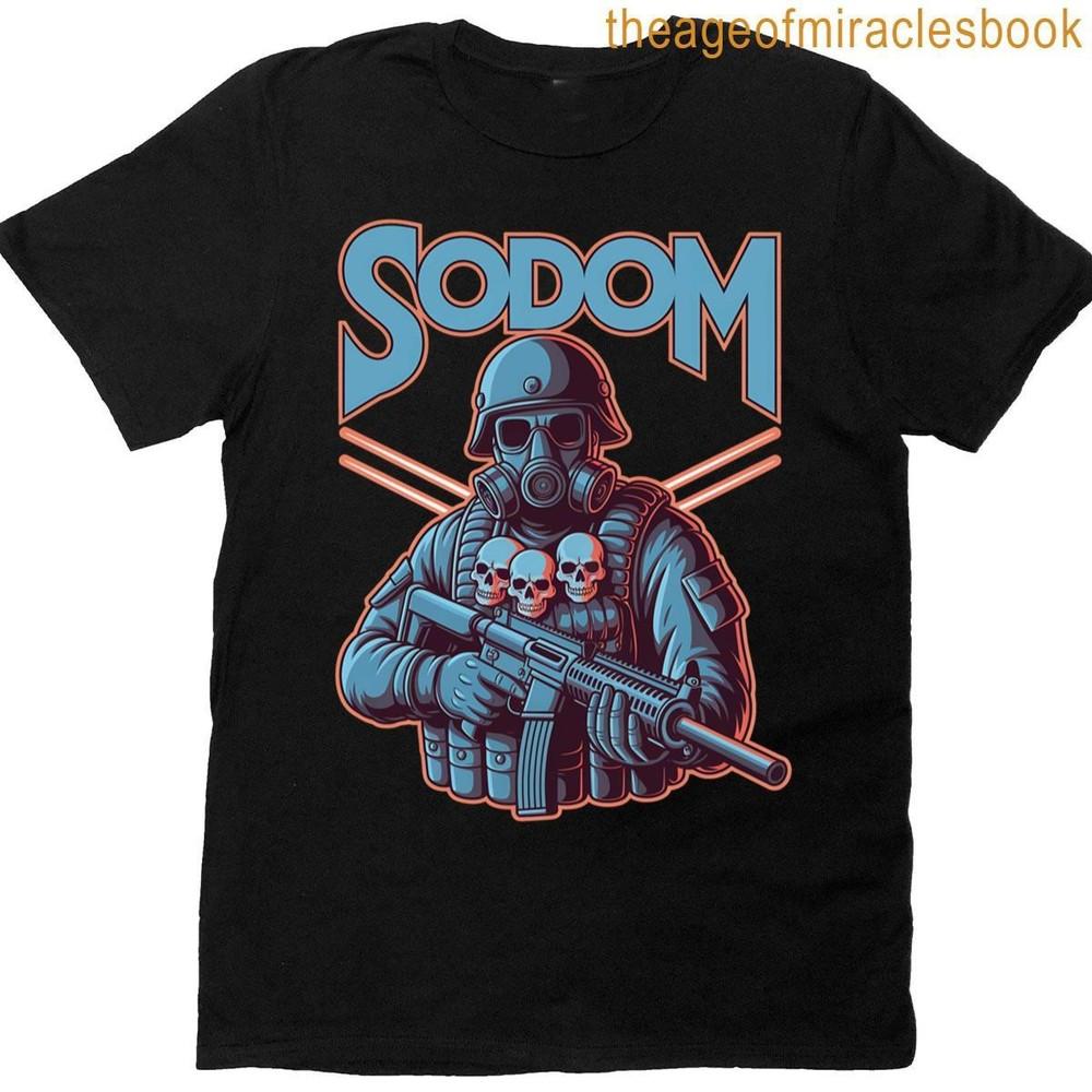 НОВЫЙ! Черная Хлопковая Футболка Группы Sodom Унисекс OM575 Унисекс Футболка S