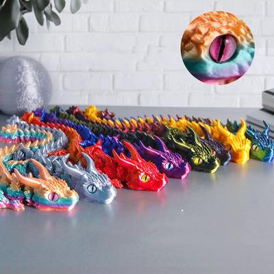 31Cm 3D Baskılı Birleşik Ejderha Bebek Süsleri Eklemler Hareket Edebilir Ejderha Kaya Bahçesi Akvaryum Peyzaj Dekorasyonu