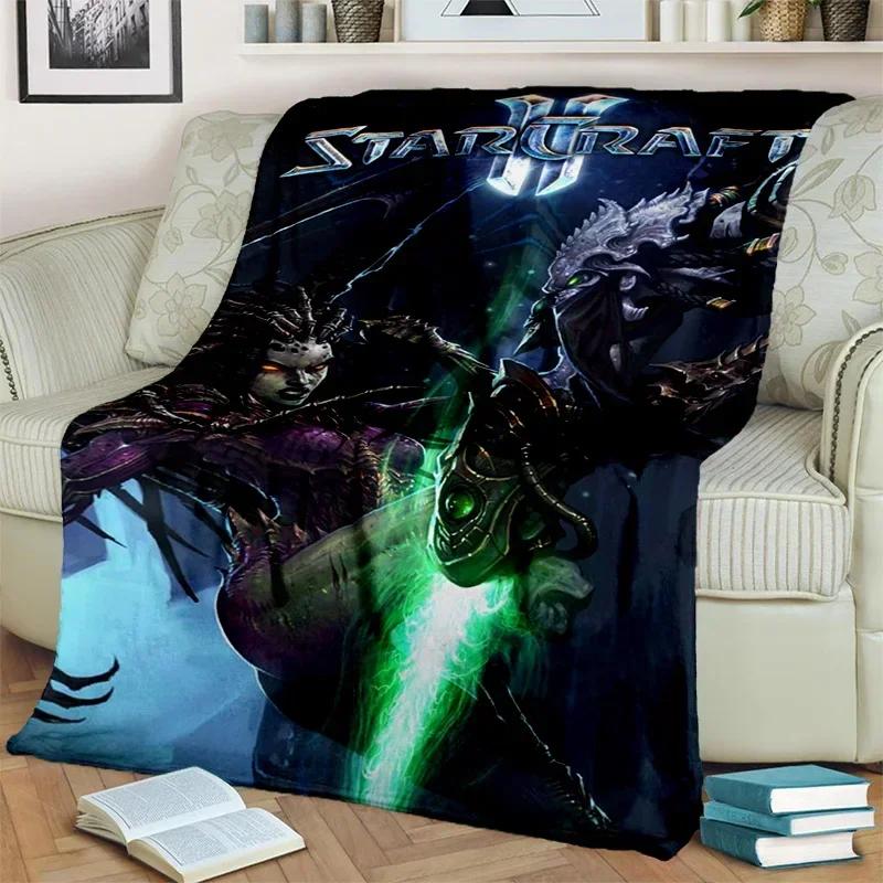 3D-Retro-Spiel StarCraft Gamer-Decke, weiche Überwurfdecke für Zuhause, Schlafzimmer, Bett, Sofa, Picknick, Reisen, Büro, Ruhedecke, Decke, Kinder