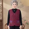 Gilet Trapuntato con Zip da Donna Anziana Yuzhaolin