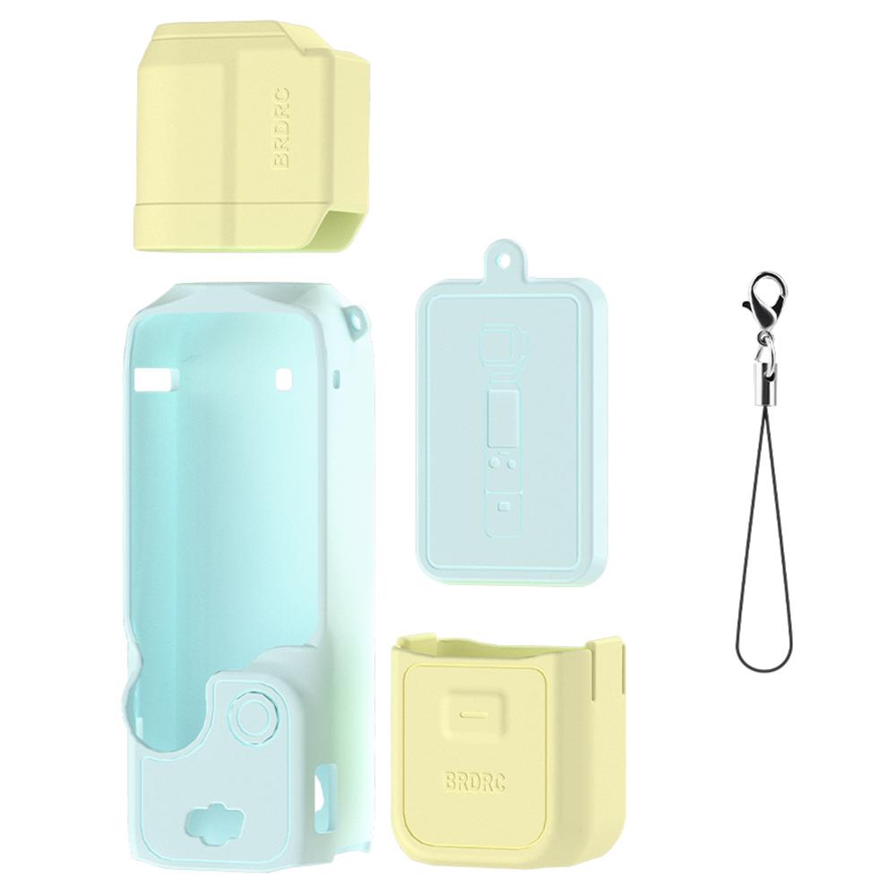 

BRDRC For DJI Osmo Pocket 3 Silicone Case Set Flexible Protective Cover with Screen Cover/Lens Cap C