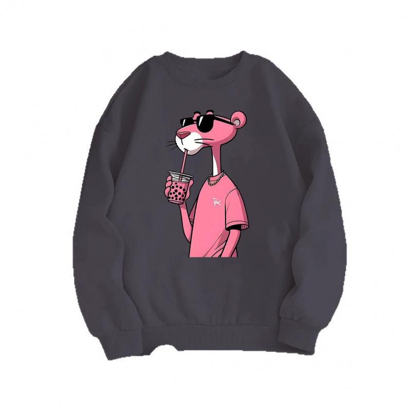 TUME Women's Cartoon Sweatshirt - Loose Casual Plus Size Round Neck Hoodie