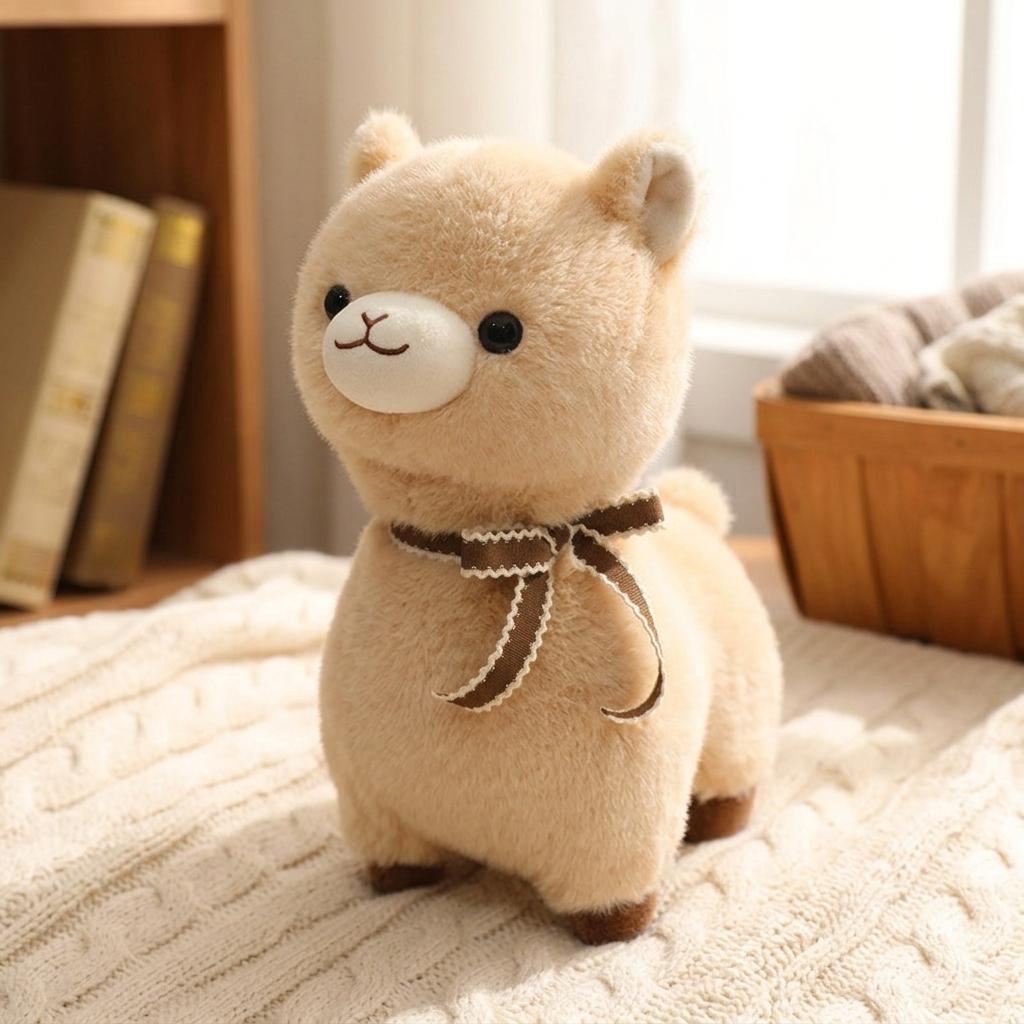 Alpaca Plush Toy Stuffed Animal Decor Ornament Soft Realistic Design