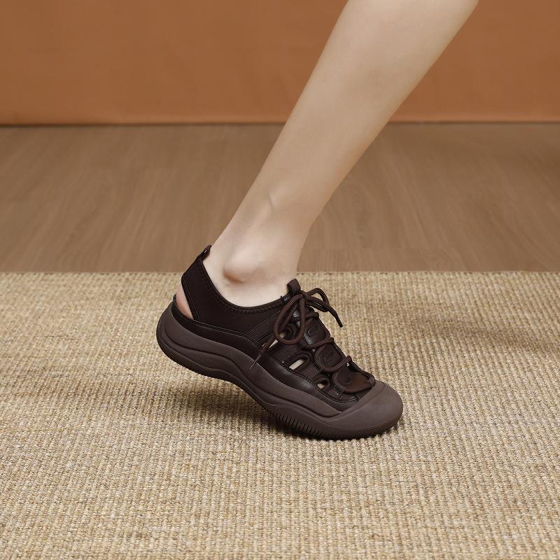 Summer Women Sport Sandals Retro Thick Soles Hollow Out Shoes Female Autumn New Breathable Comfortable Shoes Zapatillas Mujer