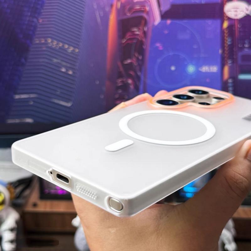 Slim Matte Clear Magnetic Phone Case For Samsung S25 S24 S23 S22 S21 Note 20 Ultra Plus FE A17 A07 A56 A26 A36 A16 A06 A55 Cover