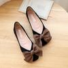 Fashion Spring summer new butterfly bow sweet  comfortable shallow mouth single shoe versatile for elegant simple round toe flat shoes