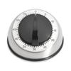 Kitchen Timer Stainless Steel Round Shape 60 Minutes Mechanical Alarm Clock