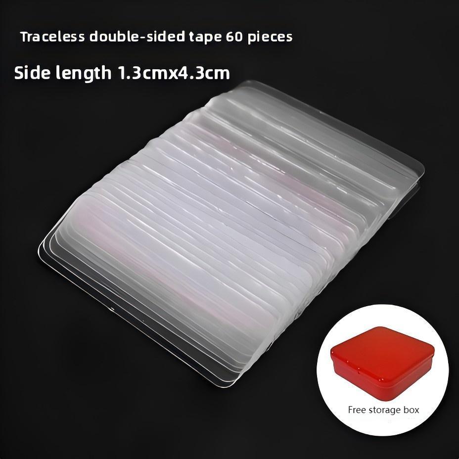 10Pcs Strong Double-Sided Adhesive Pads 2.4inch Waterproof Nano Gel Stickers for Wall Mount DIY Home Office Use