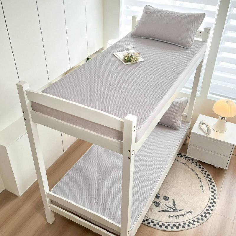 Solid Summer Color Cooling Gel Fiber Bed Mat With Lightweight Foldable Bedding