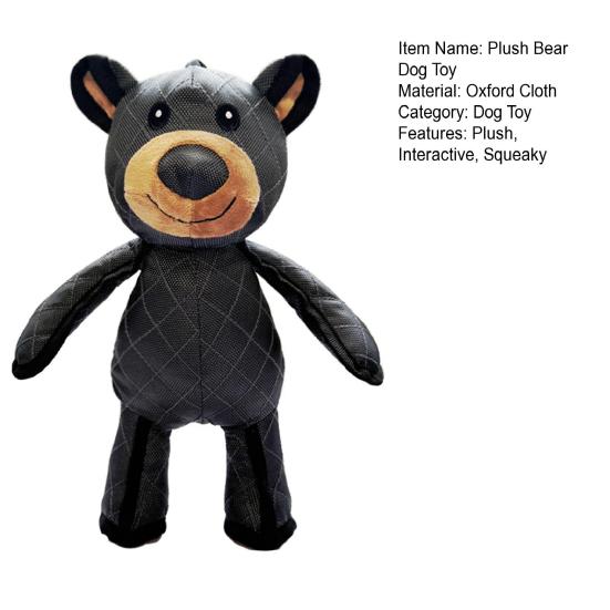 1Pc/2Pcs Unbreakable Bear Dog Toy Indestructible Stuffed Bear Dog Chew Toy for Aggressive Chewers Interactive