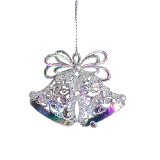 Christmas Tree Ornament Snowflake Deer Bird Icicle Design Sparkling Hanging Decoration Festive Holiday Season Home Decor