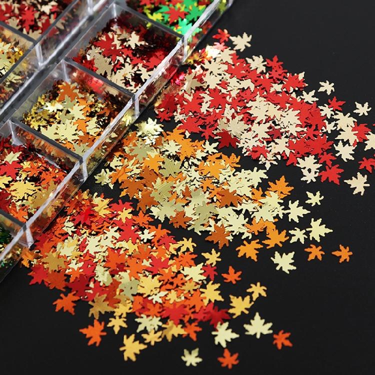 Sequins Fall Leaves Holographic Flakes Manicure Body Sequins Foil Ornaments