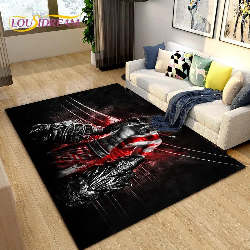 God of War Game Gamer Area Rug Large,Carpet Rug for Living Room Bedroom Sofa Doormat Decoration,Kids Play Non-slip Floor Mat