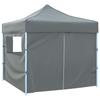 Folding Tent Pop Up Party Tent with 4 Side Walls 3 X 3 M Anthracite
