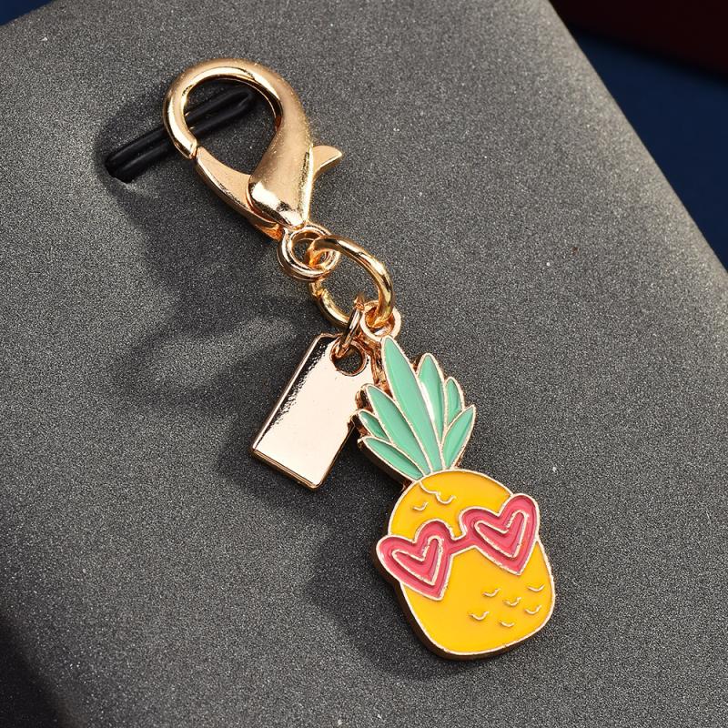 Exquisite High-End Fruit Vegetable Series Keychains For Women Bag Pendant Charm Car Keyring Jewelry Gift Decoration Accessories