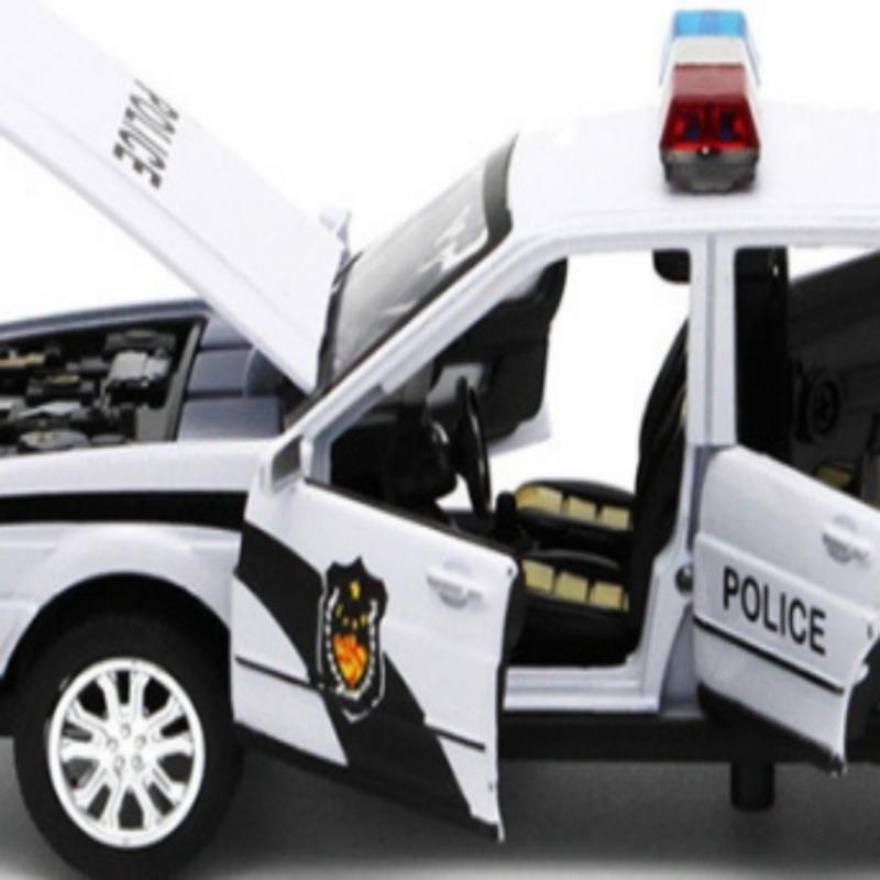 Policejní autíčko 1/32 Santana, autíčko z lehké slitiny, forma a autíčko, miniaturní model auta, dětské autíčko
