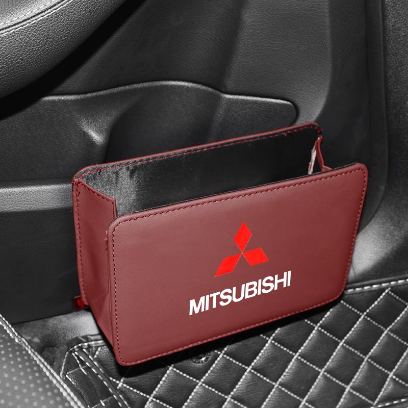 Car Trash Bin Can Foldable Hanging Storage Box Case Interior Auto Accessories For Mitsubishi ASX Lancer Outlander Pajero EX L200 SR1