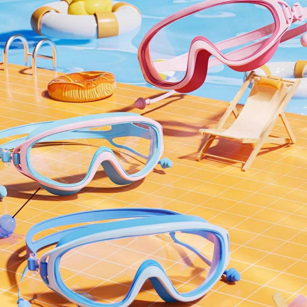 

Wide View Children s Swim Goggle Big Frame Swimming Eyewear Diving Eyewear Swimming Beginner Style 4
